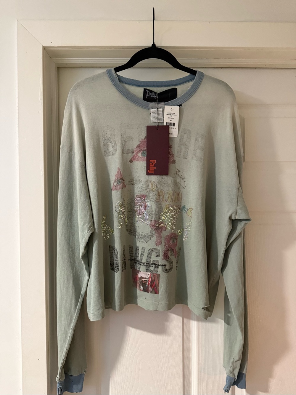 Paly MSTR Me tonal L/S tee baby blue size medium